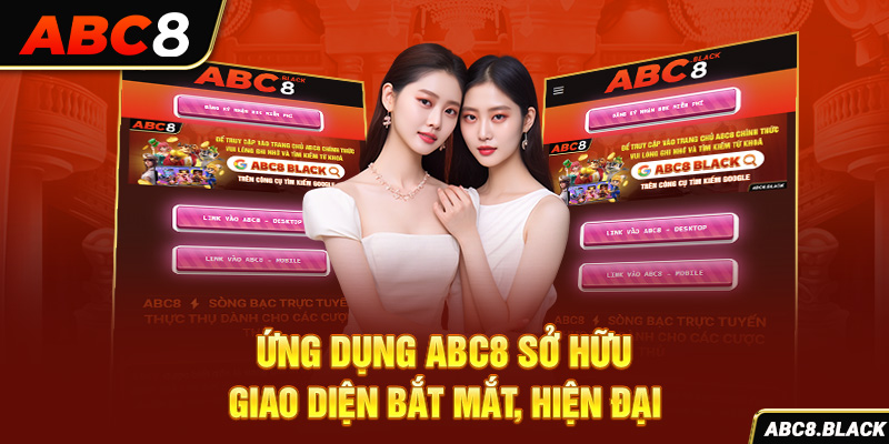 Ứng dụng ABC8 sở hữu giao diện bắt mắt, hiện đại